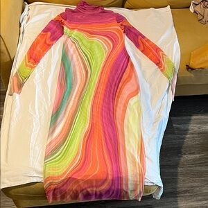 AFRM Vibrant Pink Mesh Blouse